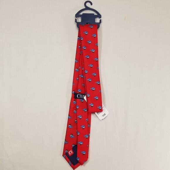 Chaps Kids Holiday/Christmas Red Tie With Conway Baby Shark With Santa's Hat New - Picture 4 of 6
